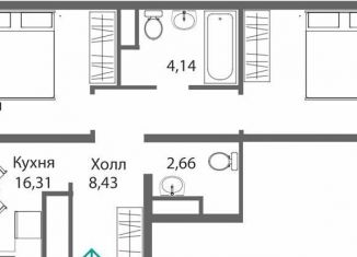 Продажа двухкомнатной квартиры, 61.1 м2, Симферополь