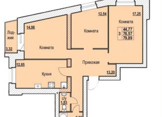 Продажа 3-комнатной квартиры, 79.9 м2, Ярославль, Суворовская улица, 32