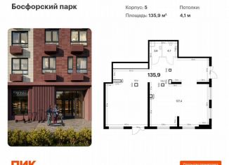 Продается помещение свободного назначения, 135.9 м2, Владивосток, жилой комплекс Босфорский Парк, 5