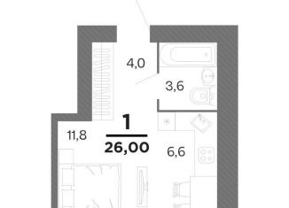 Продаю квартиру студию, 26 м2, Рязань