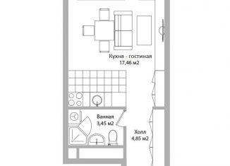 Квартира на продажу студия, 25.8 м2, Мытищи, Троицкая улица, 3Г