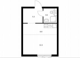 Продаю квартиру студию, 27.9 м2, Москва, жилой комплекс Холланд Парк, к8