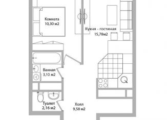 Продается 1-комнатная квартира, 40.9 м2, Мытищи, Троицкая улица, 3Г