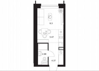 Продам квартиру студию, 21.6 м2, Москва, жилой комплекс Бусиновский Парк, 1.4