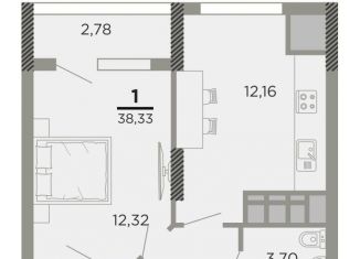 Продам 1-комнатную квартиру, 36.9 м2, Рязань, Совхозная улица, 6, ЖК Мартовский