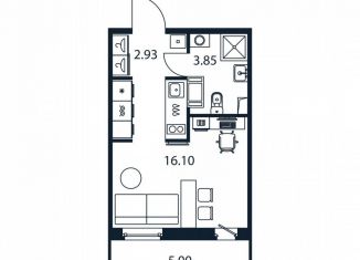 Продам квартиру студию, 24.4 м2, Мурино