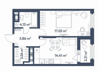 Продается однокомнатная квартира, 46.1 м2, Санкт-Петербург, Московский район