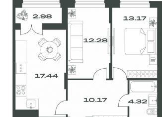 Продаю 2-комнатную квартиру, 60.4 м2, Тула