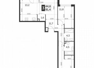 Продам двухкомнатную квартиру, 81.4 м2, Москва, улица Вильгельма Пика, 1