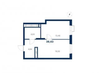 Продаю однокомнатную квартиру, 39.4 м2, Екатеринбург, метро Ботаническая