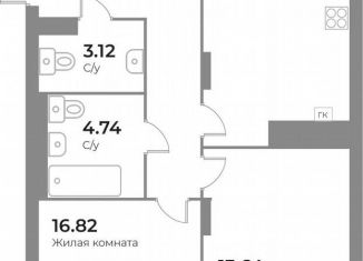 2-ком. квартира на продажу, 67.9 м2, Калининград, Московский район