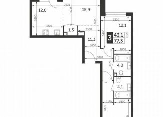 Продажа 2-комнатной квартиры, 77.3 м2, Москва, улица Вильгельма Пика, 1, метро ВДНХ