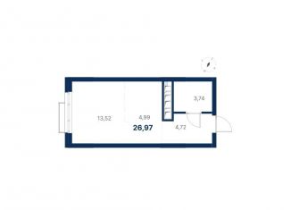 Продам квартиру студию, 27 м2, Екатеринбург, Чкаловский район