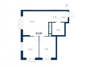 Продается 2-комнатная квартира, 54 м2, Тюменская область, улица Щербакова, 1