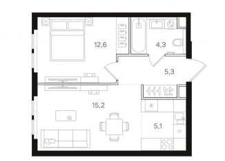 Продается однокомнатная квартира, 42.5 м2, Москва, Открытое шоссе, вл9