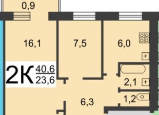 Продажа 2-ком. квартиры, 41 м2, Нижний Новгород, улица Баранова, 3