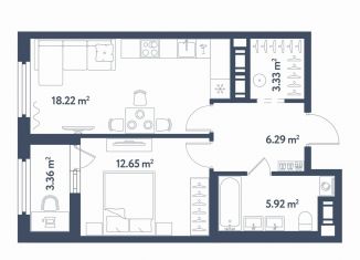 Продажа однокомнатной квартиры, 48.1 м2, Санкт-Петербург, Московский район