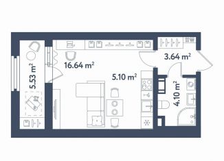 Продажа квартиры студии, 32.3 м2, Санкт-Петербург, метро Фрунзенская