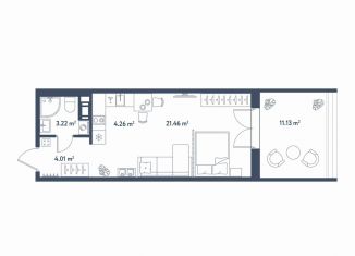 Продаю квартиру студию, 36.5 м2, Санкт-Петербург, метро Фрунзенская