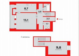 Продам 2-комнатную квартиру, 54.1 м2, Санкт-Петербург, Будапештская улица, 87к2, муниципальный округ Балканский