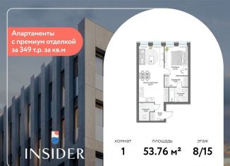 1-ком. квартира на продажу, 53.8 м2, Москва, Автозаводская улица, 24к1, метро Тульская