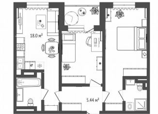 Продажа 2-комнатной квартиры, 66 м2, Тюмень, Центральный округ, улица Ю.-Р.Г. Эрвье, 34к1