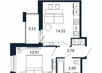 Продажа 1-комнатной квартиры, 35 м2, городской посёлок Новоселье