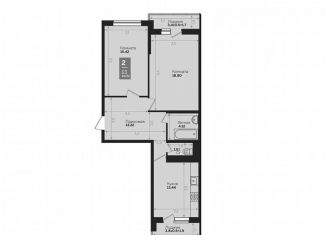 2-комнатная квартира на продажу, 69.2 м2, Краснодар, Константиновская улица, 5лит6, микрорайон Плодородный-2