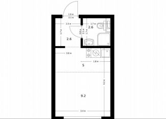 Продаю квартиру студию, 19.4 м2, Москва, жилой комплекс Полар, 1.5