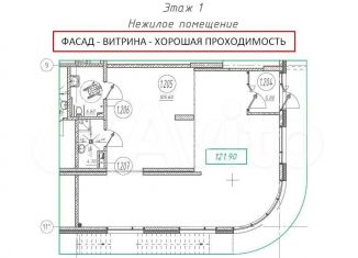 Сдача в аренду помещения свободного назначения, 121.6 м2, Санкт-Петербург, Окуловская улица, 18