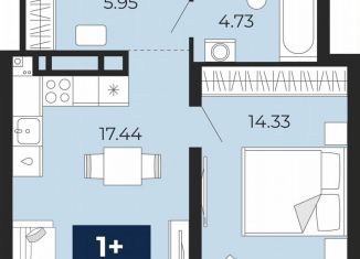 Продается 1-ком. квартира, 37.3 м2, Тюмень, Калининский округ, Арктическая улица, 2