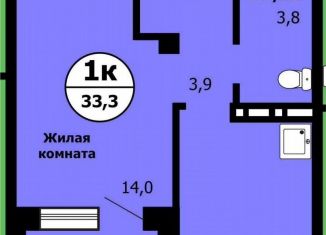 Продается 2-комнатная квартира, 33.3 м2, Красноярск, Свердловская улица, 6В, Свердловский район