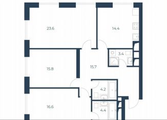 Продается трехкомнатная квартира, 98.1 м2, Москва, метро Щукинская, Щукинская улица, 3