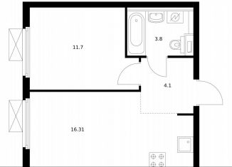 Продаю однокомнатную квартиру, 35.9 м2, Москва, метро Дубровка