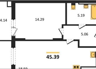 Продается 1-комнатная квартира, 45.4 м2, Калининград, улица Ломоносова, 52, Центральный район