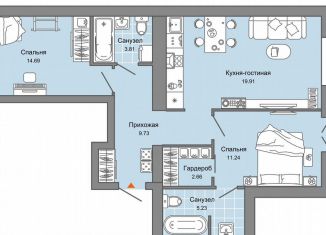 Продается 3-ком. квартира, 69 м2, Ульяновск, проспект Авиастроителей, 22