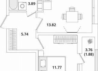 Продажа 1-комнатной квартиры, 37.1 м2, Санкт-Петербург, Кубинская улица, 82к3с1, муниципальный округ Новоизмайловское