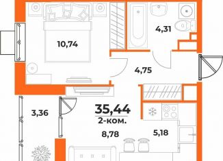 Продажа 2-комнатной квартиры, 35.4 м2, Хабаровский край