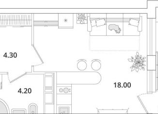 Квартира на продажу студия, 28.4 м2, Санкт-Петербург, Планерная улица, 99, Приморский район